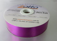 China Fuschia Gold Pink 3 / 4 inch wide ribbon 100 meter , Metallic poly ribbon 1 - 1 / 4" Width distributor